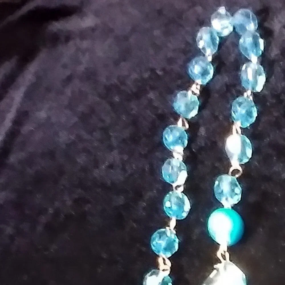 Beautiful Multi Beaded Necklace with Hearts